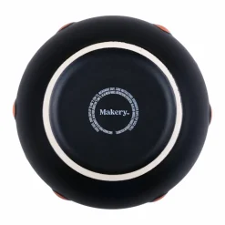 Black & Orange Ceramic Cauldron by Makery™