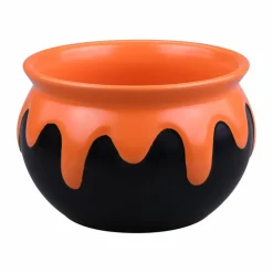 Black & Orange Ceramic Cauldron by Makery™
