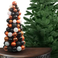 14" Black & Orange Ornament Tree by Ashland®