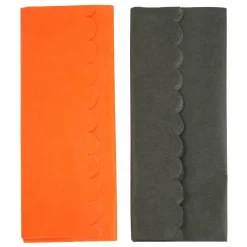 Black & Orange Scalloped Tissue Paper Sheets, 12ct. by Celebrate It™