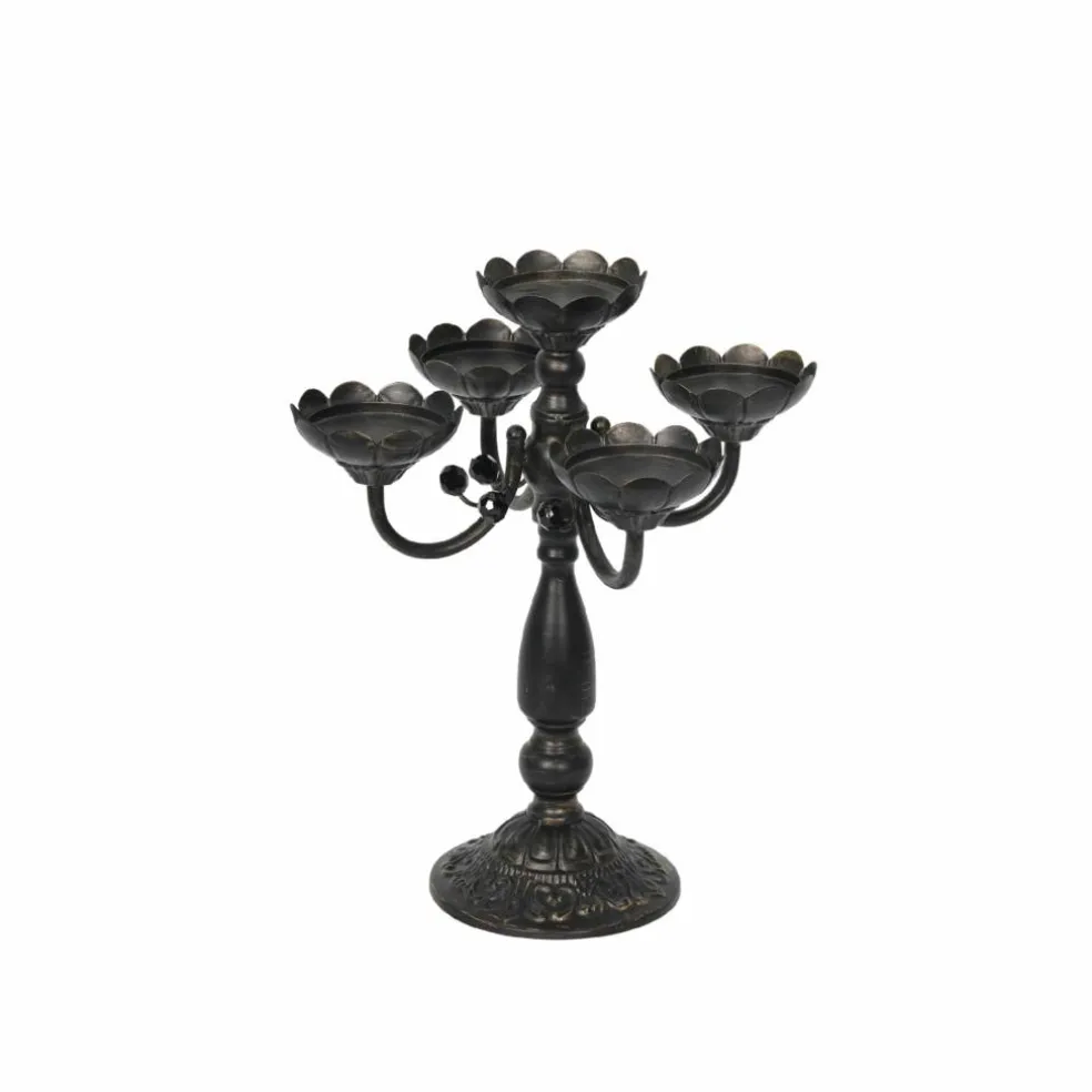 15" Black Pillar Candle Candelabra by Ashland®