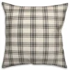 Black Plaid Throw Pillow