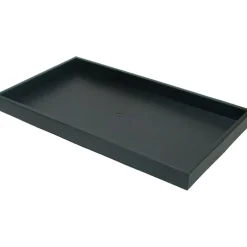3 Black Plastic Stackable Display Trays Storage Container Units Travel Parts