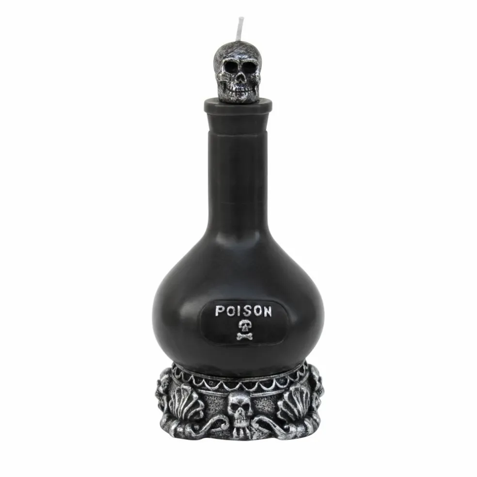 7.5" Black Potion Bottle Unscented Candle by Ashland®