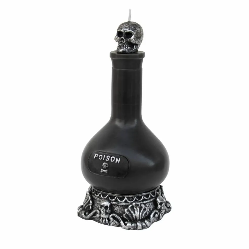 7.5" Black Potion Bottle Unscented Candle by Ashland®