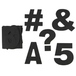 4" Black Project Letters, Numbers & Characters by B2C™