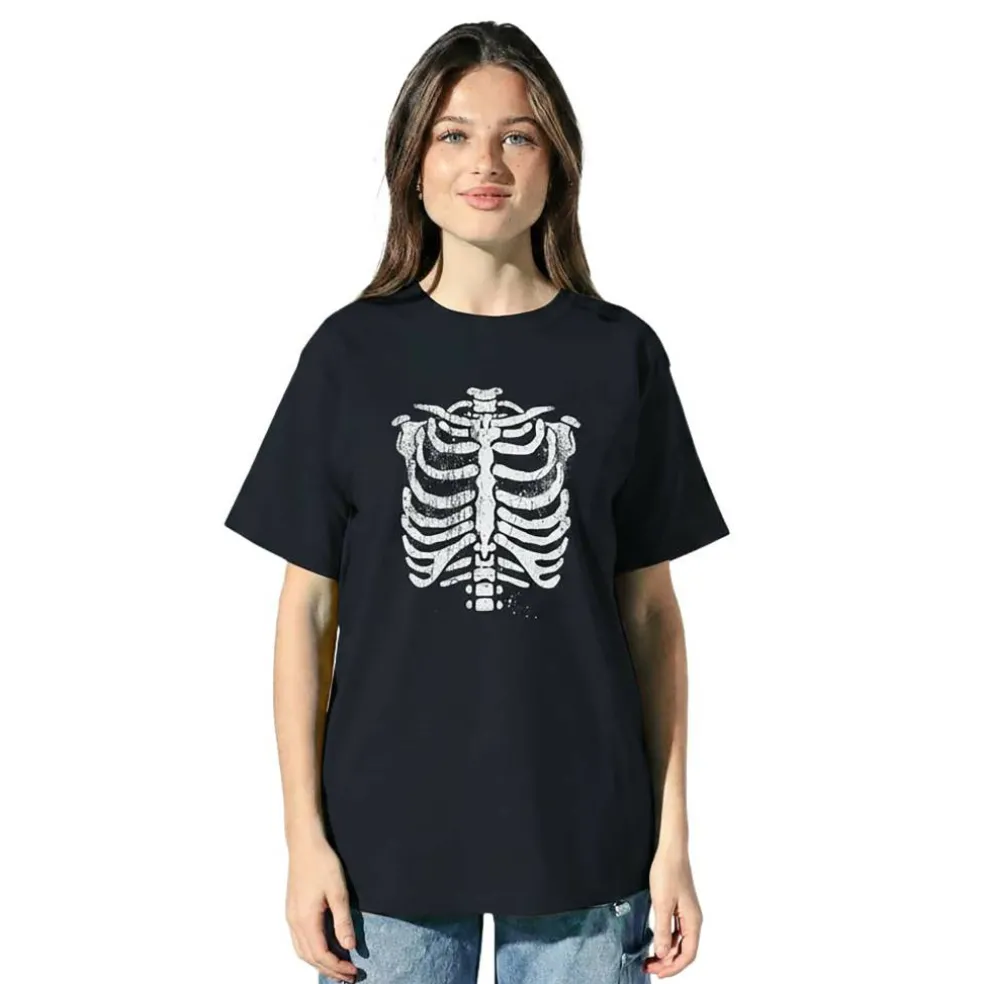 Black Ribcage Adult T-Shirt