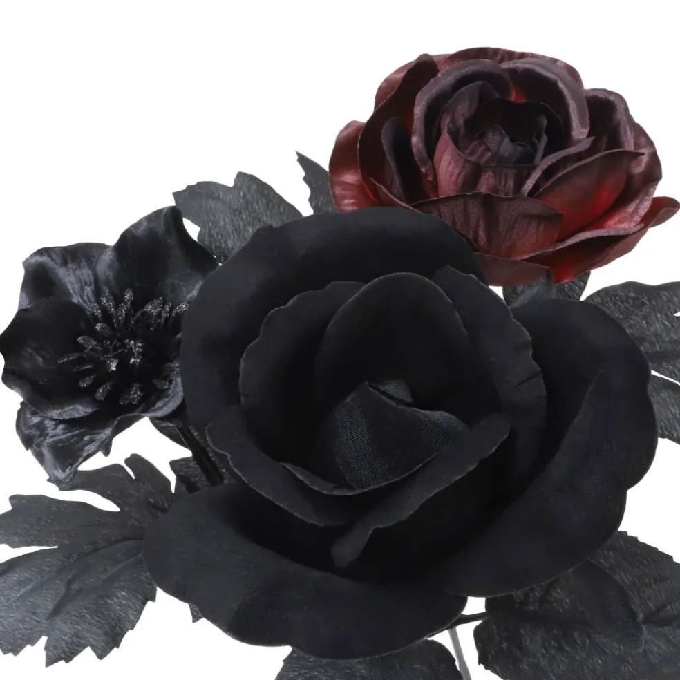 18" Black Rose & Wine Ranunculus Mix Bush by Ashland®
