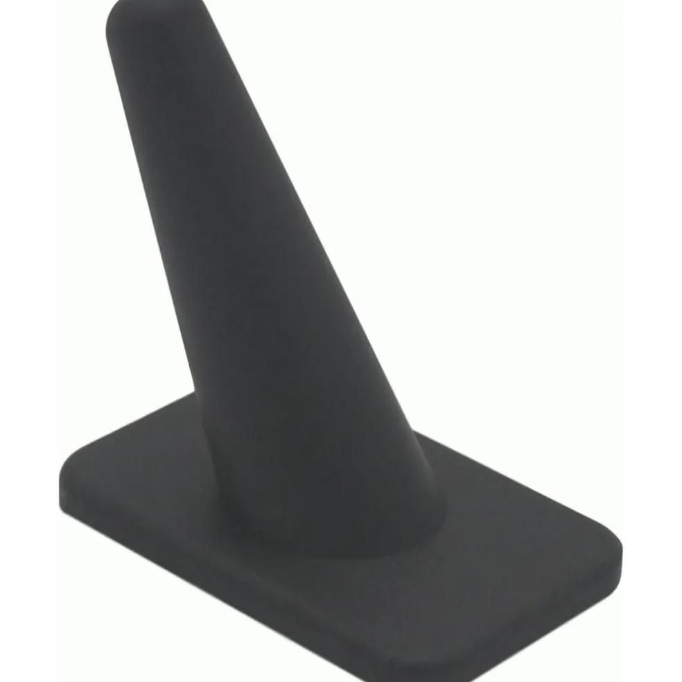 3 Black Rubber Ring Finger Jewelry Holder Showcase Display Stands