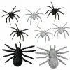 Black & Silver Glitter Spiders, 8ct. by Ashland®
