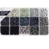 Black & Silver Mix Glass Seed Beads by Bead Landing®