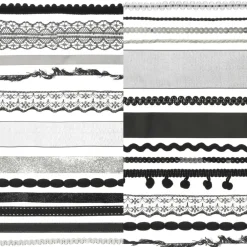 Black, Silver & White Halloween Trim Bundle, 25ct. by Celebrate Itâ„¢