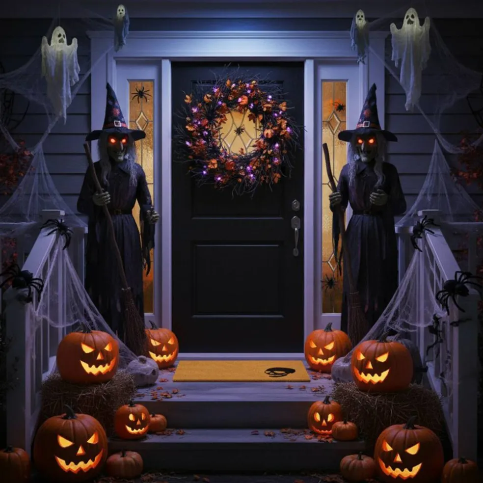 Black Skull Doormat