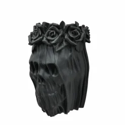 6.75" Black Skull Veil Bust Container by Ashland®