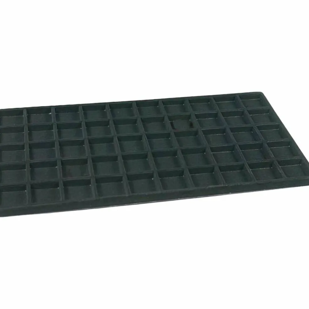 5 Black 50 Slot Pendant Jewelry Showcase Display Tray Inserts