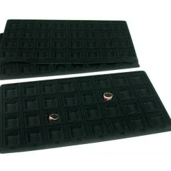 3 Black 32 Slot Puff Earring Cards Showcase Display Tray Inserts