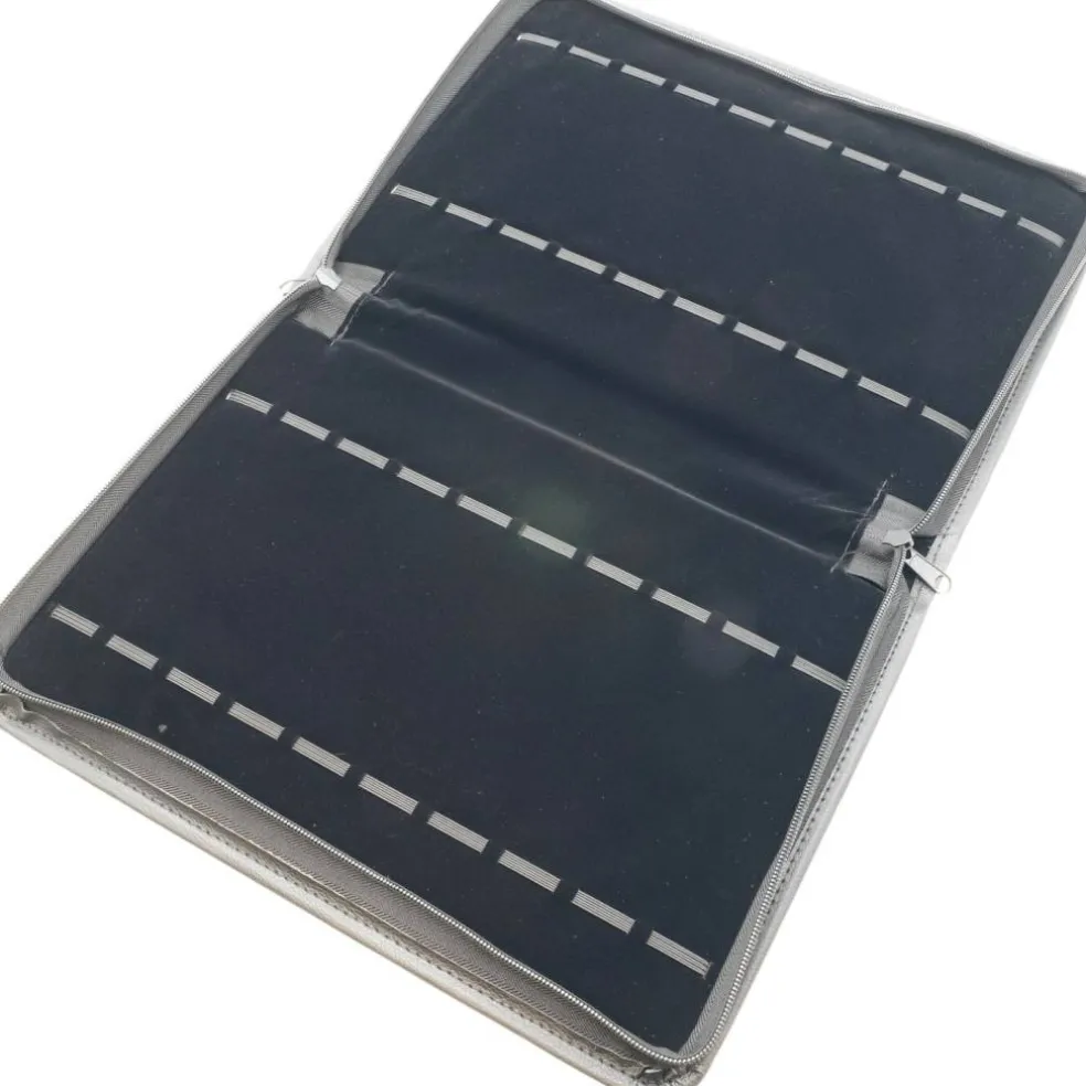 Black 20 Slot Watch Bracelet Display Folder Travel Showcase