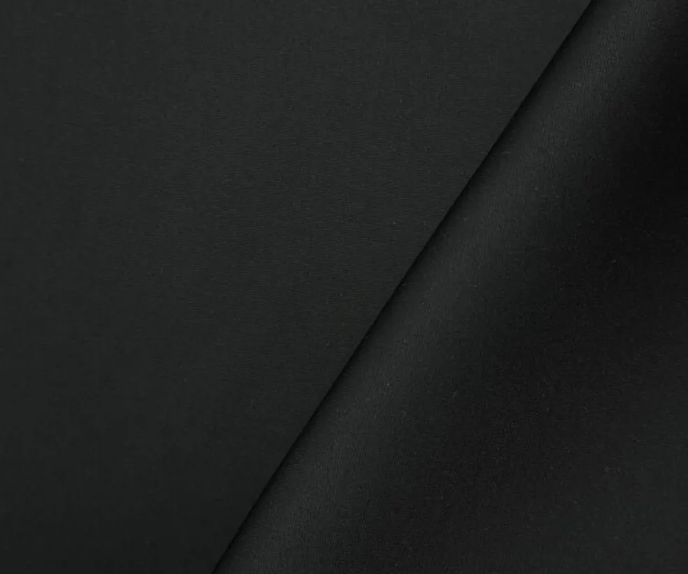 Black Solid Stretch Neoprene Scuba Double Knit Fabric By the Yard