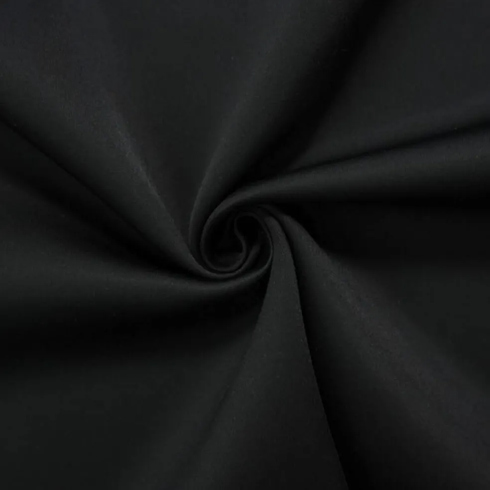 Black Solid Stretch Neoprene Scuba Double Knit Fabric By the Yard