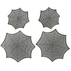 Black Spiderweb Lace Doilies by Celebrate It™
