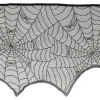 96" Black Spiderweb Lace Mantel Cover by Celebrate It™