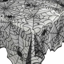 72" Black Spiderweb Lace Tablecover by Celebrate It™