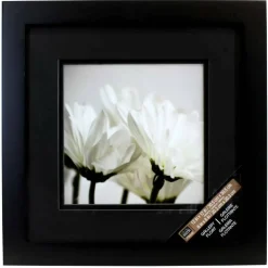 Black Square Gallery Wall Frame with Black Double Mat by Studio Décor®