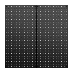 Black Steel Pegboard Panels with Volcanic Holes, 88 lbs Capacity