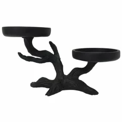 9" Black Tree Pillar Candle Holder by Ashland®