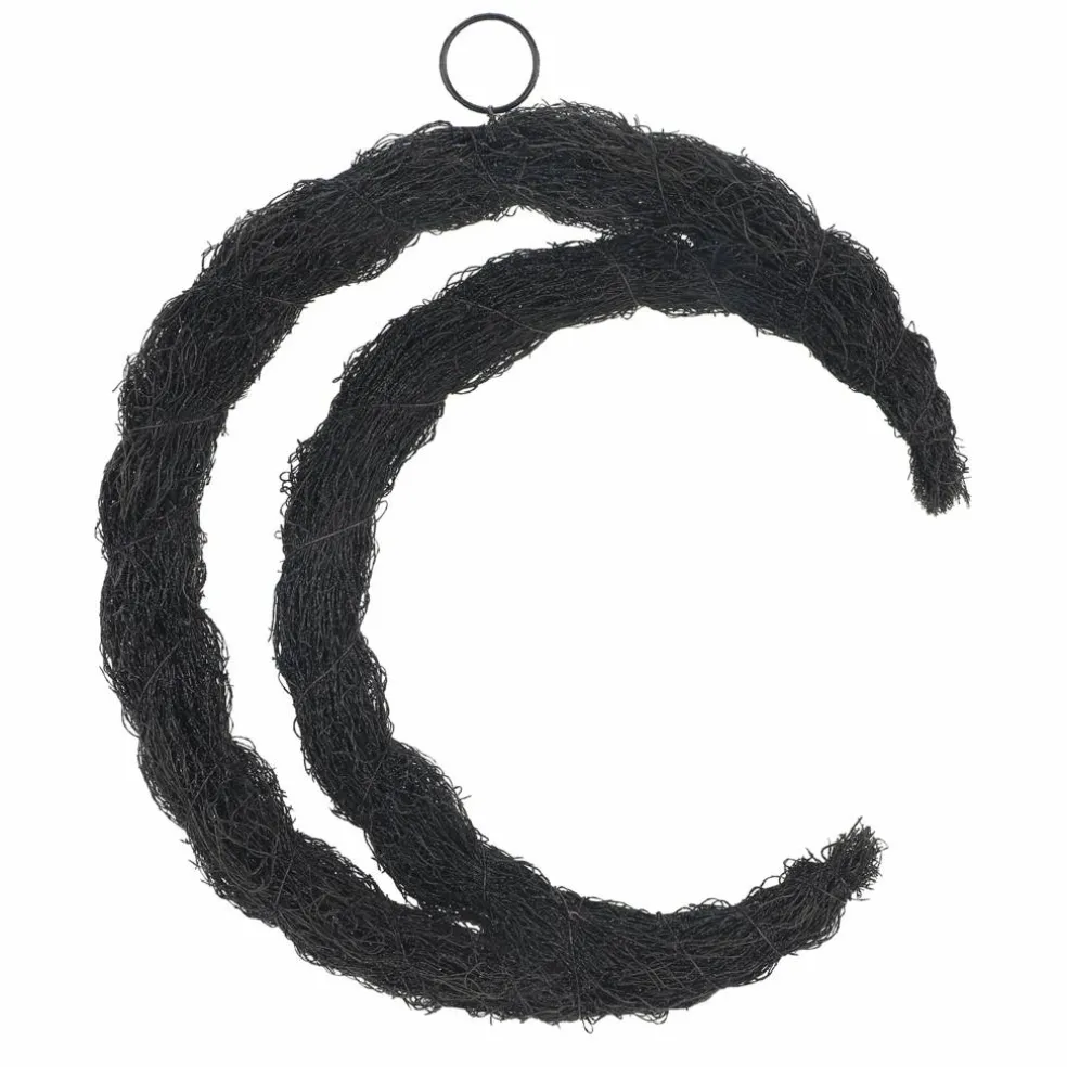 16" Black Twig Crescent Moon Wreath by Ashland®