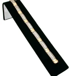 Black Velvet Bracelet Display Ramp Jewelry Showcase 8"