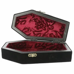 9.5" Black Velvet Coffin Tabletop Box by Ashland®