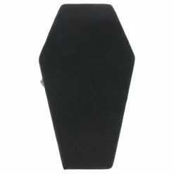 8" Black Velvet 3-Compartment Coffin Tabletop Box by Ashland®