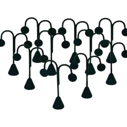 10 Black Velvet Earring Tree Hoop Stud Showcase Displays 4.75"
