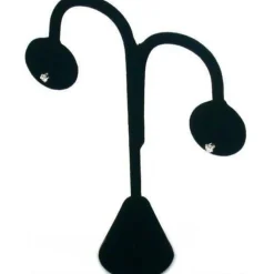 10 Black Velvet Earring Tree Hoop Stud Showcase Displays 4.75"