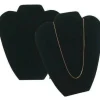 2 Black Velvet Necklace Chain Easel Bust Display 8 5/8"