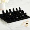 Black Velvet 3-Tier Ring Peg Display by Bead Landing™