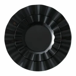Black Wavy Lunch & Dinner Plates, 40ct. by Celebrate It™
