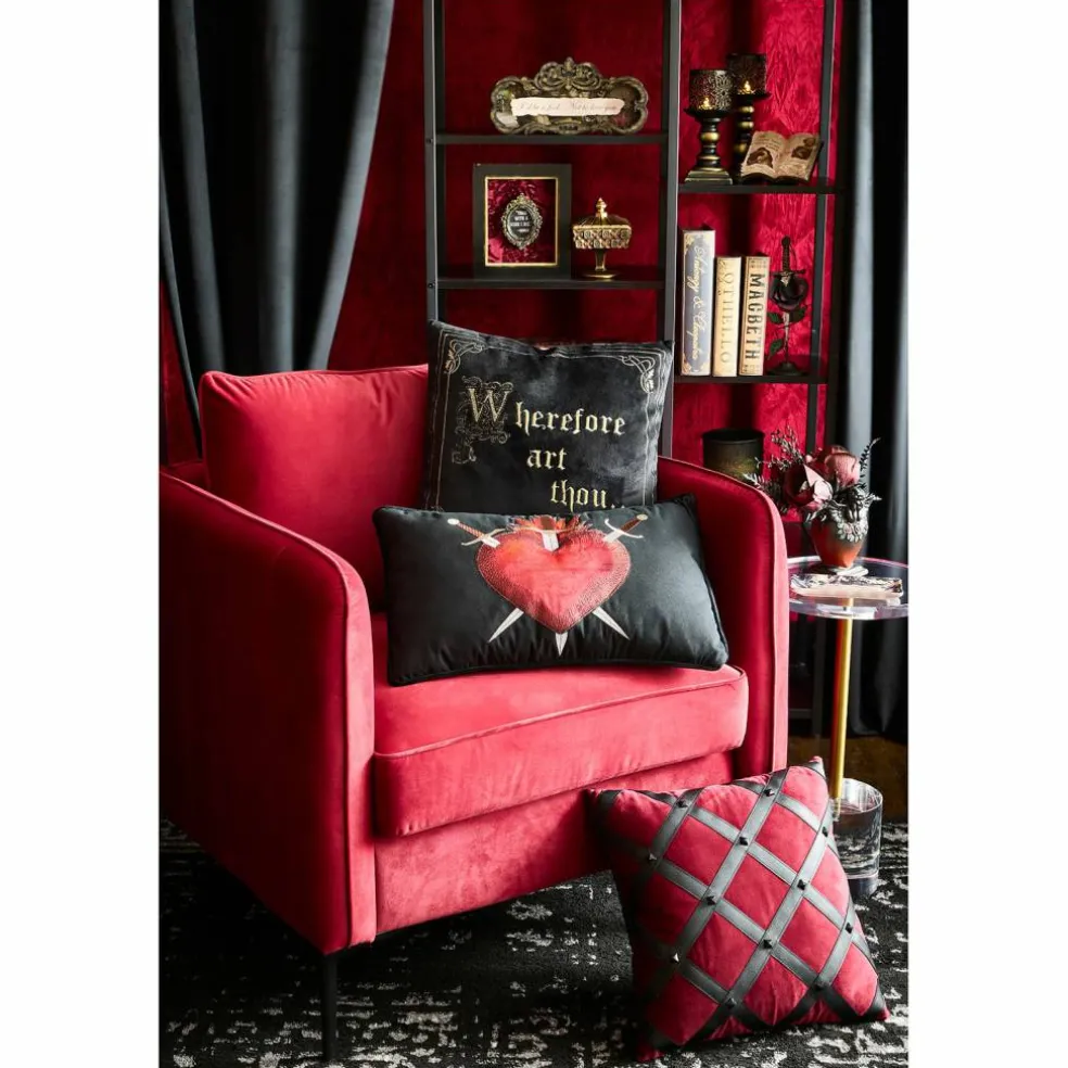 16" Black Wherefore Art Thou Throw Pillow by Ashland®
