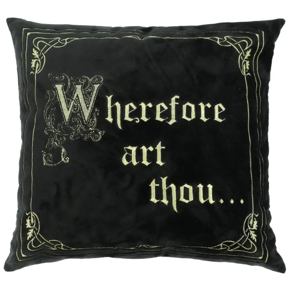 16" Black Wherefore Art Thou Throw Pillow by Ashland®