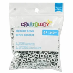 Black & White Alphabet Beads by Creatology™, 6.5mm