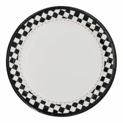 9" Black & White Checker Dinner Plates, 10ct. by Celebrate It™