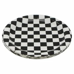 7" Black & White Checkered Snack Plates, 10ct. by Celebrate It™