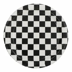 7" Black & White Checkered Snack Plates, 10ct. by Celebrate It™