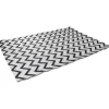 Black & White Chevron Rectangular Outdoor Area Rug, 4ft. x 6ft.