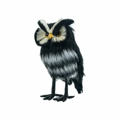 7.75" Black & White Decorative Standing Owl by Ashland®