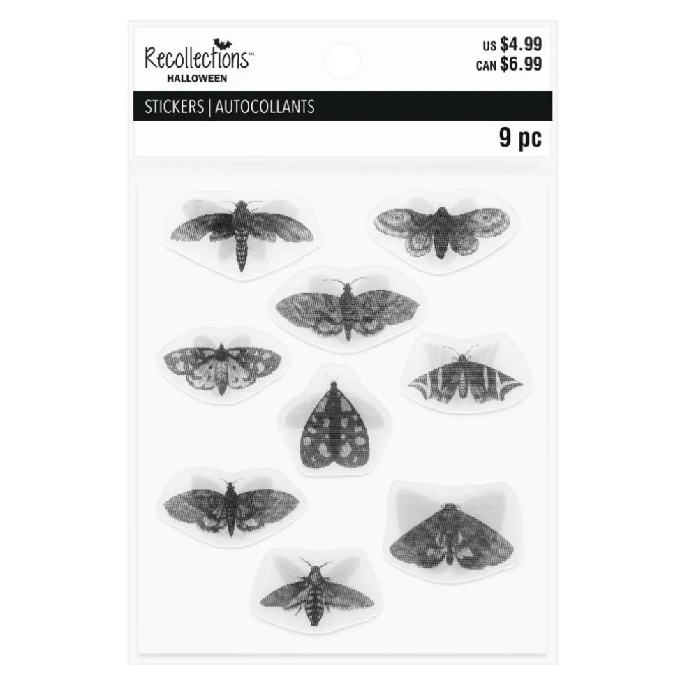 Black & White Moth Lenticular Stickers by Recollections™