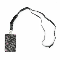 Black & White Spiderwebs Lanyard ID Holder by Creatology™