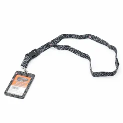Black & White Spiderwebs Lanyard ID Holder by Creatology™