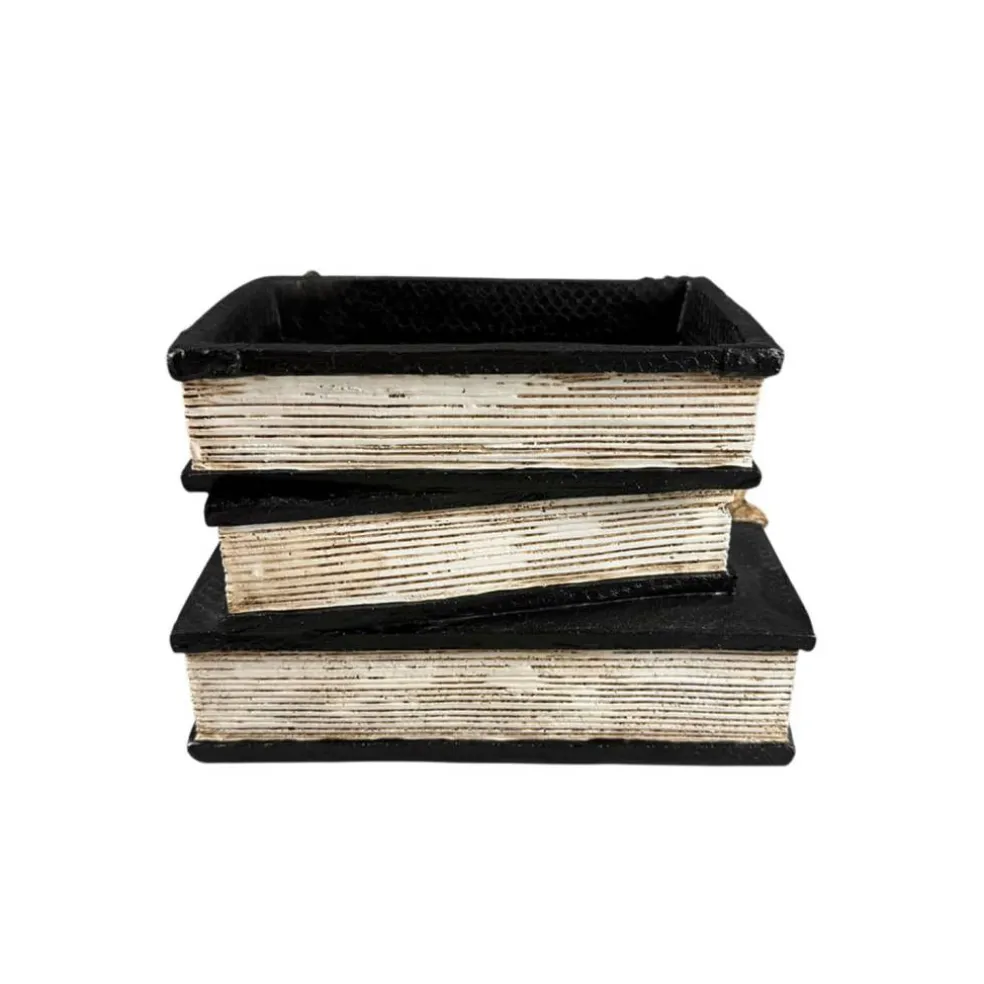 8" Black & White Stacked Spell Books Pot by Ashland®